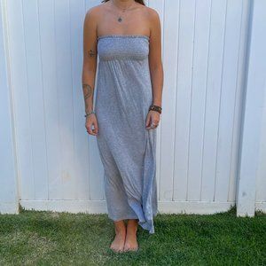 Gray Sleeveless Maxi Dress (S/M)